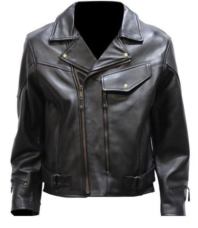 Big Mens Braided vented Leather Motorcycle Biker Jacket