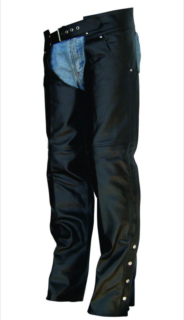 Jean Style Leather Motorcycle Chaps