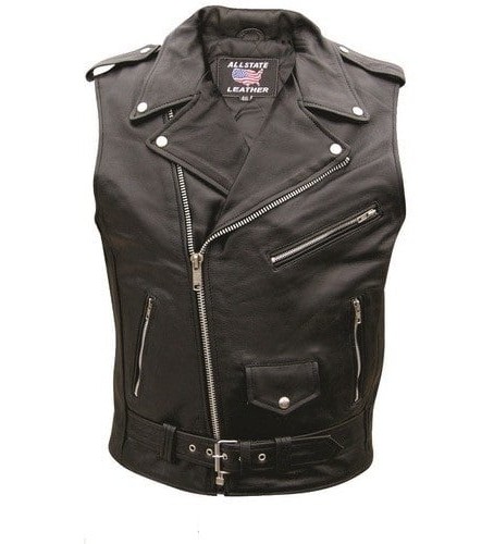 mens sleeveless leather motorcycle jackets