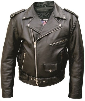 big mens leather biker jacket