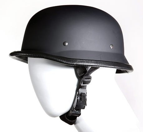 german style motorcycle helmet black