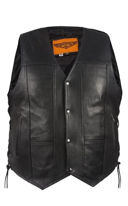 leather motorcycle vest with gun pockets